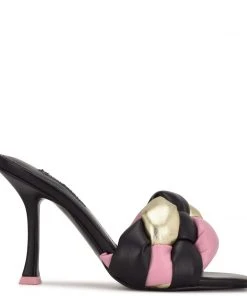 Nine West Yoyo Heeled Slide Sandals