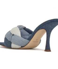 Nine West Yoyo Heeled Slide Sandals Weave Got You