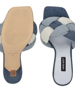 Nine West Yoyo Heeled Slide Sandals Weave Got You