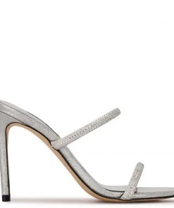 Nine West Zarleen Heeled Slide Sandals Metallic Mindset