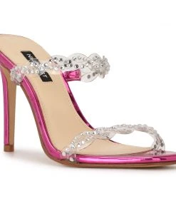 Nine West Color Pop Ziggle Heeled Slide Sandals