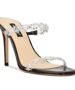 Nine West In The Clear Ziggle Heeled Slide Sandals