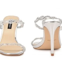 Nine West In The Clear Ziggle Heeled Slide Sandals