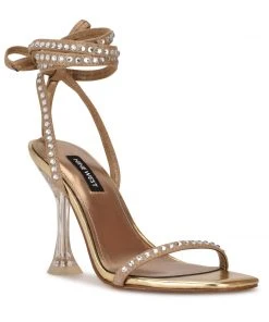 Nine West Lace It Up Zing Ankle Wrap Sandals
