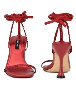 Nine West Zing Ankle Wrap Sandals Lace It Up