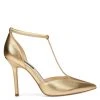 Nine West Breezy Strappy Pumps Metallic Mindset