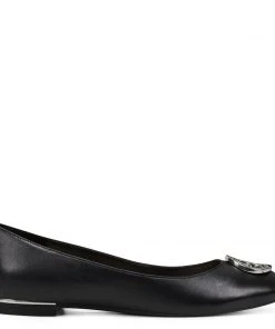 Nine West Celia Logo Almond Toe Flats
