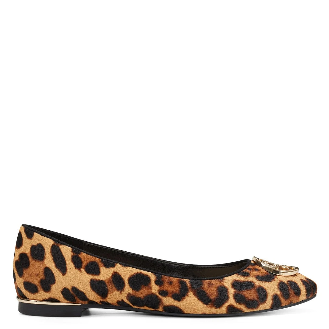 Nine West Celia Logo Almond Toe Flats 3 Nine West Celia Logo Almond Toe Flats